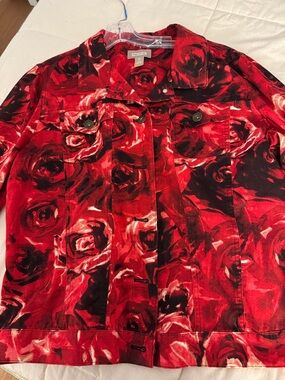 Chico’s floral washable jacket. Size 2